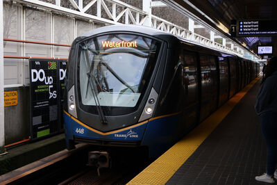Train 448
1/5/2025 - Train 448 on the Expo Line
Keywords: TransLink SkyTrain Expo Line;Metro;Bombardier