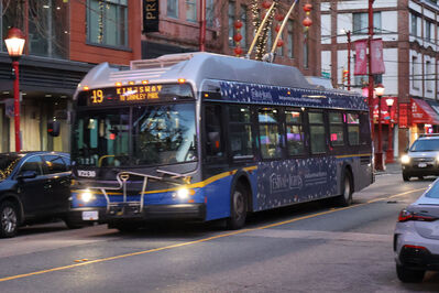 Bus V2130
1/5/2025 - Bus V2130 on route 19
Keywords: TransLink Route 19;Trolleybus;New Flyer