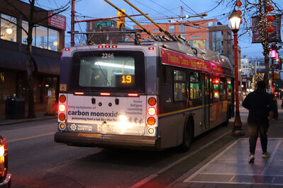 Bus 2246
1/5/2025 - Bus 2246 on route 19
Keywords: TransLink Route 19;Trolleybus;New Flyer