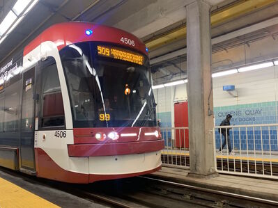 Train 4506
8/2/2024 - Train 4506 on route 509
Keywords: Toronto Transit Commission Route 509;Streetcar;Bombardier