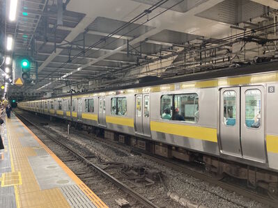 Train A584
6/15/2024 - Train A584 on the Chuo-Sobu line
Keywords: JR East Chuo-Sobu Line;Regional rail;JR East