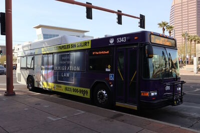Bus 5343
2/1/2025 - Bus 5343 on [url=https://transit.aznate.tech/phoenix/bus/17/]route 17[/url]
Keywords: Valley Metro Route 17;Bus;Gillig