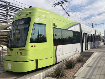Train 181
1/25/2025 - Train 181 at the [url=https://transit.aznate.tech/phoenix/rail/streetcar/]Streetcar[/url] route terminus
Keywords: Valley Metro Streetcar;Streetcar;Brookville