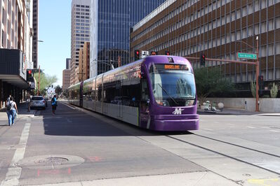 Trains 135 & 114
8/4/2025 - Trains 135 & 114 on the [url=https://transit.aznate.tech/phoenix/rail/b/]B Line[/url] Southbound
Keywords: Valley Metro Rail B Line;Light Rail;Kinki Sharyo