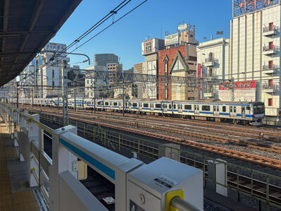 Train
5/30/2026 - Train on the Joban Line
Keywords: JR East Joban Line;Regional rail;Tokyu Car Corporation;Kawasaki;JR East