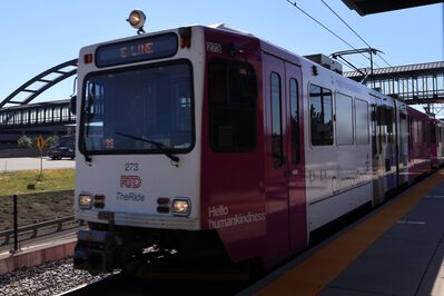 Train 273
8/11/2025 - Train 273 on the E Line
Keywords: Denver RTD E Line;Light Rail;Siemens